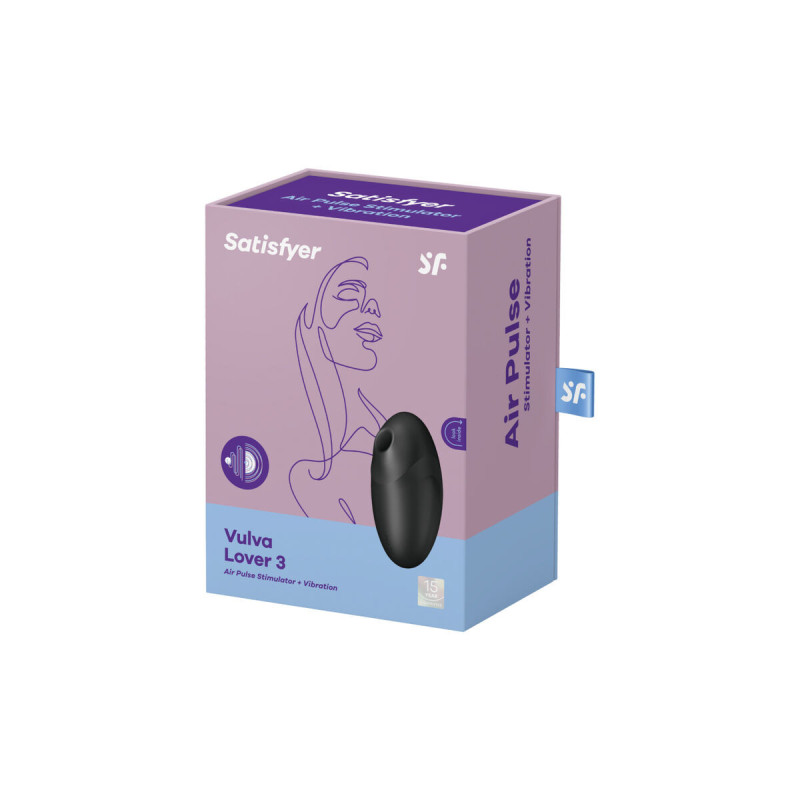 Satisfyer - Vulva Lover 3 Estimulador Y Vibrador Negro | Vybes.it