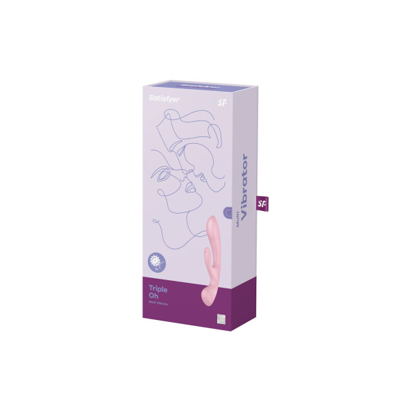 SATISFYER - TRIPLE OH VIBRADOR HÍBRIDO ROSA