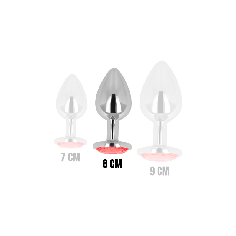 Ohmama - Plug Anal Con Cristal Rojo 8 Cm | Vybes.it