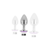 OHMAMA - PLUG ANAL CON CRISTAL VIOLETA 8 CM