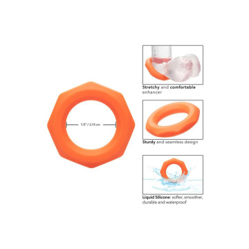 CALEXOTICS - ANELLO ALPHA SEXAGON ARANCIONE - Cockring senza vibrazio…