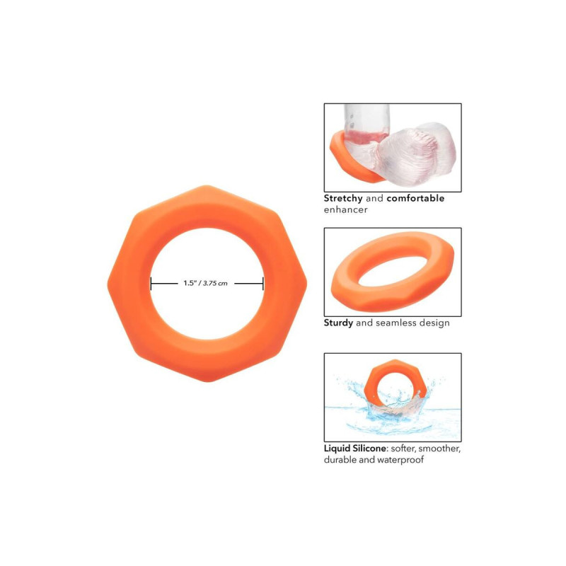 CALEXOTICS - ALPHA SEXAGON RING ORANGE - Cockringe ohne Vibration