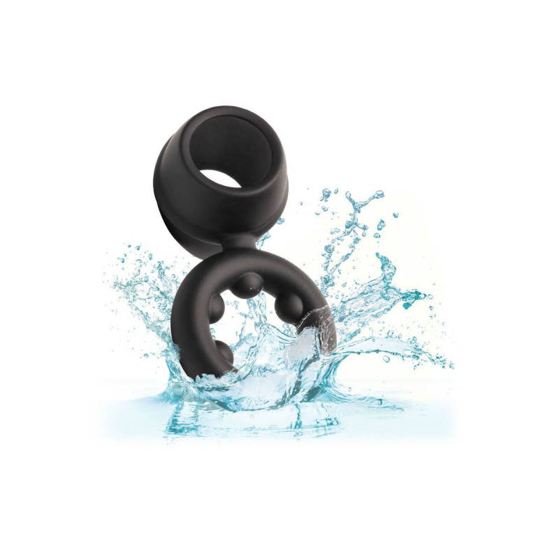 CALEXOTICS - ANELLO ALPHA DUAL MAGNUM NERO - Cockring senza vibrazione