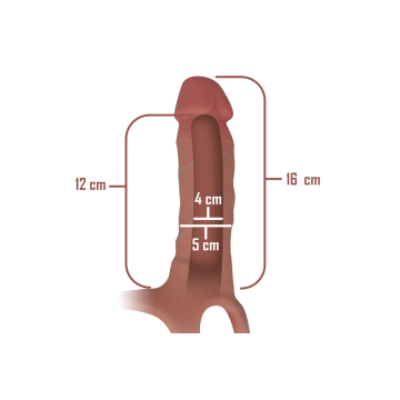 Intense - Hohlgeschirr Mit Silikon - Dildo 16 X 3,5 Cm | Vybes.it