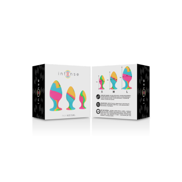INTENSE - ENSEMBLE DE BOUCHONS EN SILICONE MULTICOLORE - INTENSE ANAL…