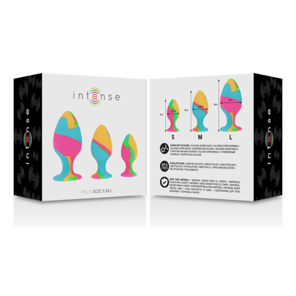 INTENSE - SET PLUG SILICONA MULTICOLOR