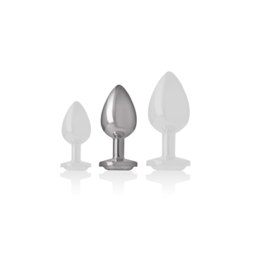 Intense - Aluminium - Metall - Analsplug Mit Silbernem Kristall
