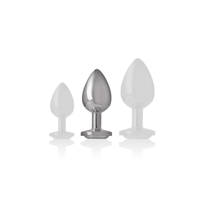 Intense - Aluminium - Metall - Analsplug Mit Silbernem Kristall