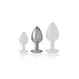 Intense - Aluminium - Metall - Analsplug Mit Silbernem Kristall