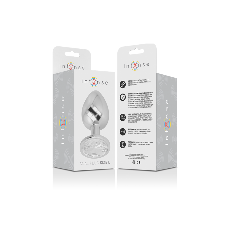 Intense - Analplug Aus Aluminiu Mmetall Mit Silbernem Kristall