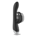 BLACK&SILVER - DJ. ADAM ESTIMULADOR RABBIT SILICONA RECARGABLE NEGRO