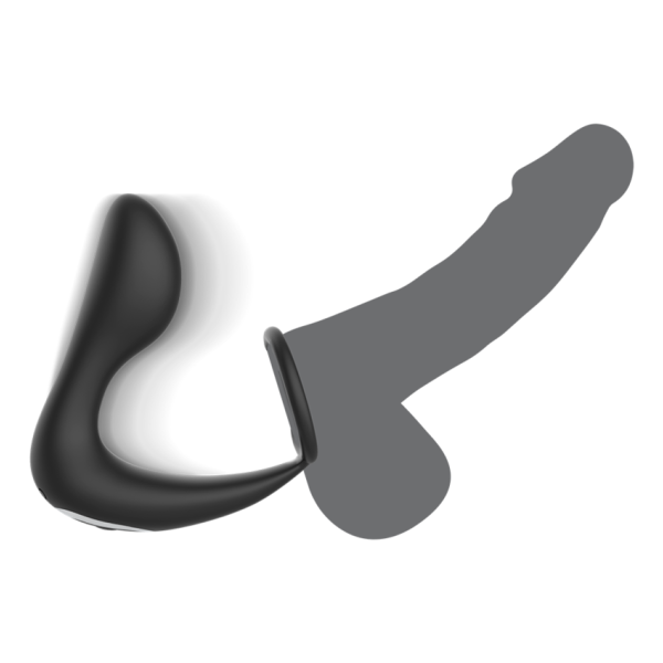 BLACK&SILVER - MASAJEADOR ANAL CONTROL REMOTO SILICONA RECARGABLE NEGRO
