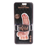 GET REAL - DILDO SILICONA 18 CM CON TESTÍCULOS NATURAL
