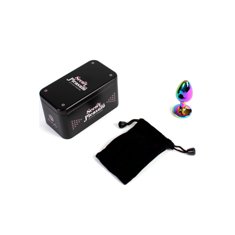 SECRETPLAY - PLUG ANAL EN MÉTAL ARC-EN-CIEL PETITE TAILLE 7 CM - SECR…