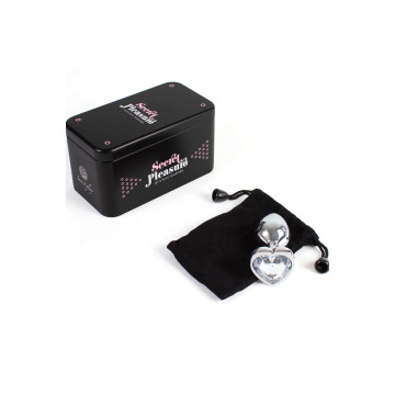 SECRETPLAY - PLUG ANAL EN MÉTAL COEUR CRISTAL CLAIR PETITE TAILLE 7 C…