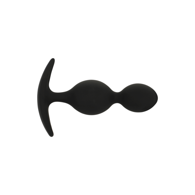 BLACK&SILVER - ORSON PLUG SILICONE 2 ANAL WAVES 9 CM - Anal Beads