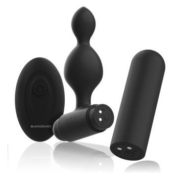 BLACK&SILVER - TUCKER PEQUEÑO PLUG ANAL SILICONA CONTROL REMOTO