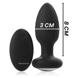 BLACK&SILVER - WELLS PLUG ROTADOR ANAL SILICONA CONTROL REMOTO