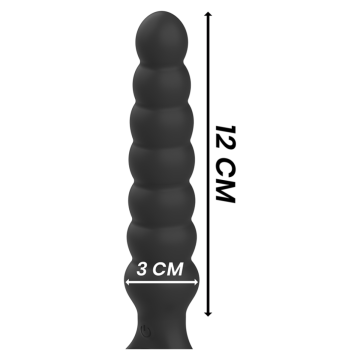 BLACK&SILVER - BOB POTENTE VIBRADOR DILATADOR ANAL SILICONA