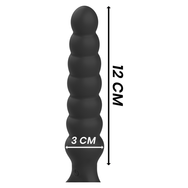 BLACK&SILVER - BOB POTENTE VIBRADOR DILATADOR ANAL SILICONA
