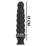 BLACK&SILVER - BOB POTENTE VIBRADOR DILATADOR ANAL SILICONA