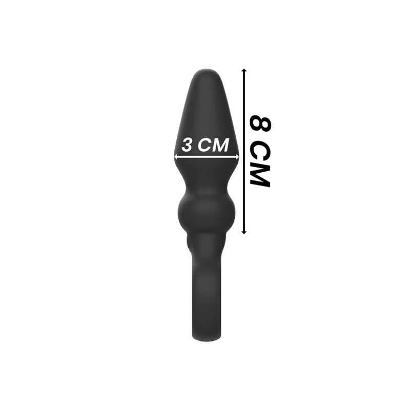 Black&Silver - Ozzy Potente Vibrador Plug Anal Silicona | Vybes.it