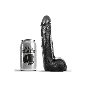 All Black - Dildo Realístico Negro Suave 20 Cm | Vybes.it