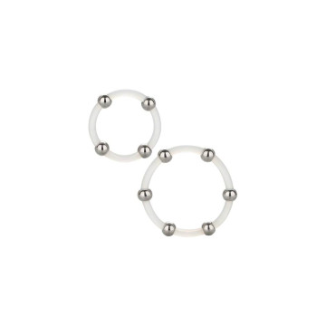 CALEXOTICS - STAHLPERLEN-SILIKONRING-SET - Cockringe ohne Vibration