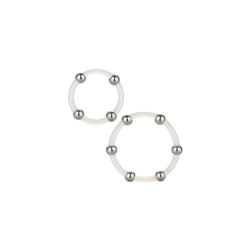 CALEXOTICS - STEEL BEADED SILICONE RING SET - Cockrings without vibra…