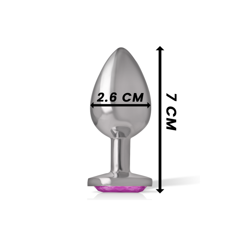 Intense - Aluminium - Metall - Anal - Stecker Rosa Herz Grösse S |