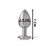 Intense - White Heart Aluminium Metall Anal Plug Grösse S | Vybes.it