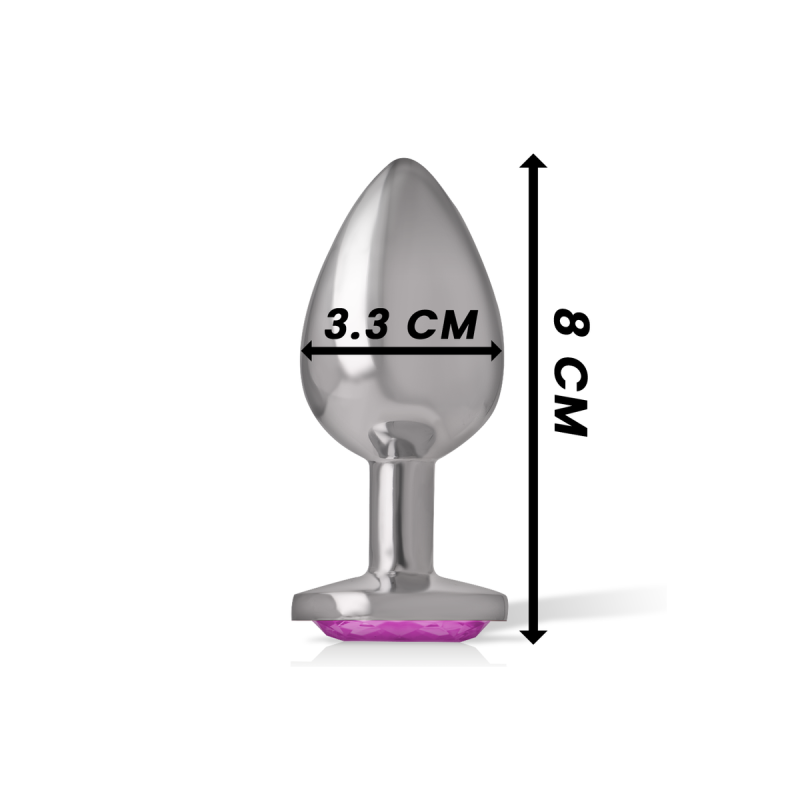 Intense - Aluminium - Metall - Anal - Stecker Rosa Herz Grösse M |