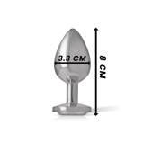 Intense - Aluminium - Metall - Anal - Stecker, Weisses Herz, Grösse