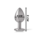 Intense - Plug Anal Métal Aluminium Coeur Blanc Taille L | Vybes.it