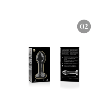 Nebula Series By Ibiza - Model 2 Anal Plug Borosilicate Glass Clear
