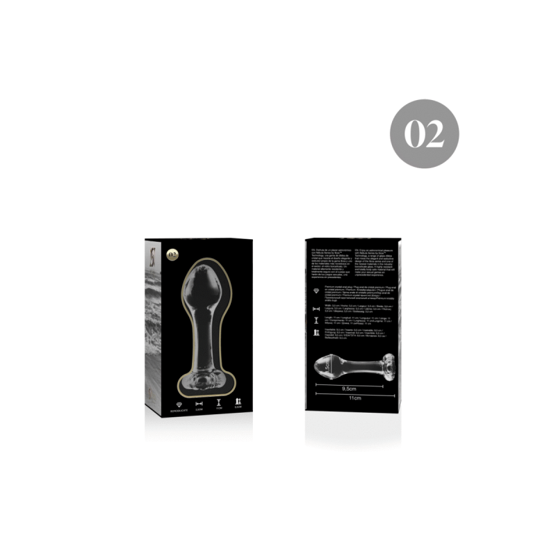 Nebula Series By Ibiza - Modell 2 Analplug Borosilikatglas Klar 11