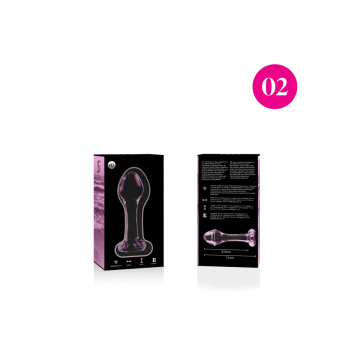 Nebula Series By Ibiza - Modell 2 Analplug Borosilikatglas Rosa 11