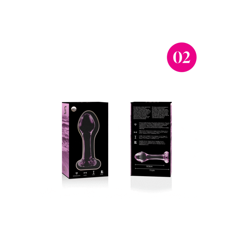 Nebula Series By Ibiza - Plug Anal Modèle 2 Verre Borosilicate Rose