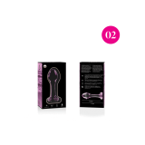 Nebula Series By Ibiza - Modell 2 Analplug Borosilikatglas Rosa 11
