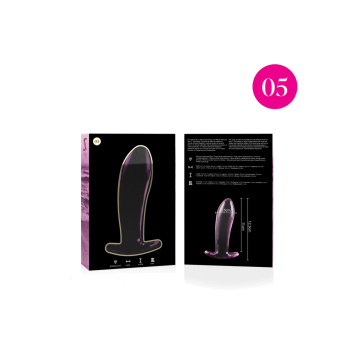 Nebula Series By Ibiza - Modell 5 Analplug Borosilikatglas Rosa