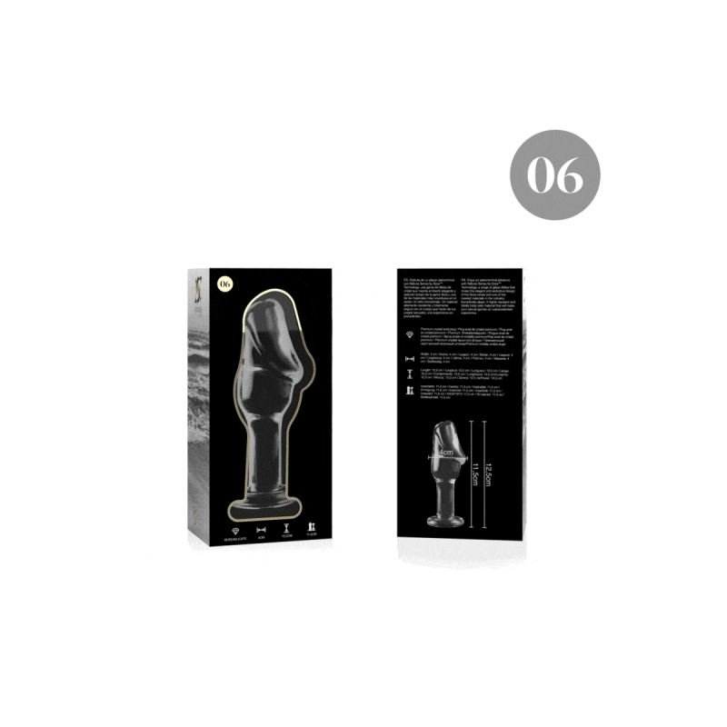 Nebula Series By Ibiza - Modelo 6 Plug Cristal Transparente 12.5 Cm