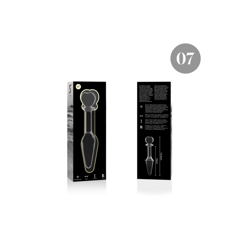 Nebula Series By Ibiza - Model 7 Analplug Borosilikatglas Klar 13.5