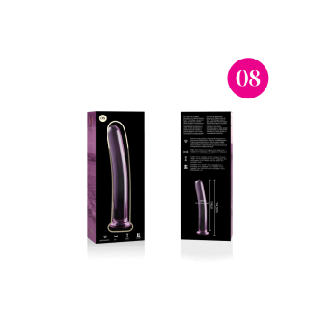 Nebula Series By Ibiza - Model 8 Dildo Borosilicate Glass Pink 14.5