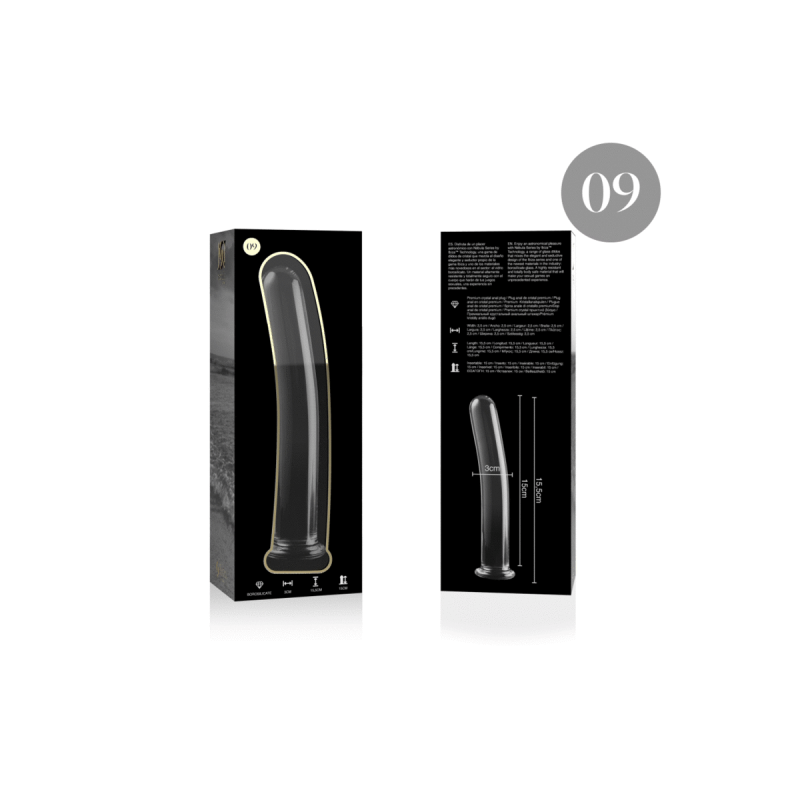Nebula Series By Ibiza - Modelo 9 Dildo Cristal Transparente 15.5