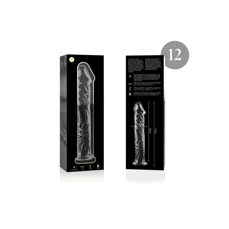 Nebula Series By Ibiza - Modell 12 Dildo Borosilikatglas Klar 17 Cm