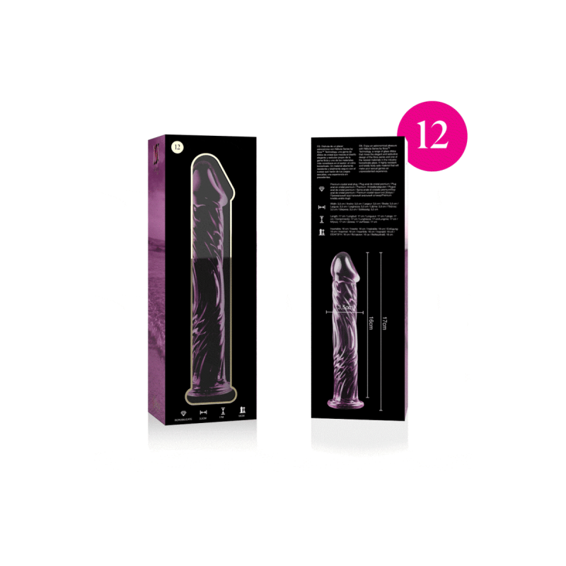 Nebula Series By Ibiza - Modell 12 Dildo Borosilikatglas Rosa 17 Cm
