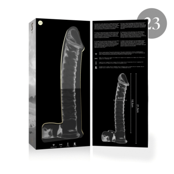 NEBULA SERIES BY IBIZA - MODELO 23 DILDO CRISTAL TRANSPARENTE 21.5 CM -O- 4 CM