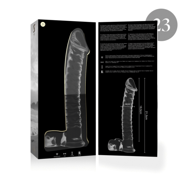 NEBULA SERIES BY IBIZA - MODELO 23 DILDO CRISTAL TRANSPARENTE 21.5 CM -O- 4 CM