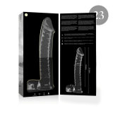 NEBULA SERIES BY IBIZA - MODELO 23 DILDO CRISTAL TRANSPARENTE 21.5 CM -O- 4 CM