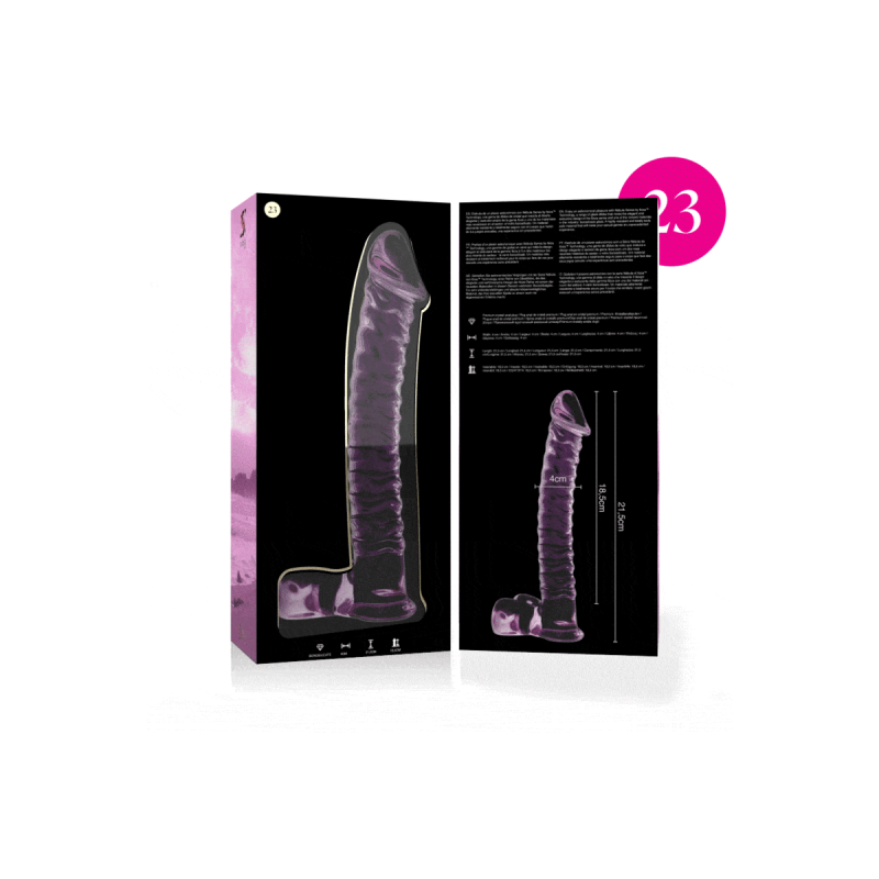 Nebula Series By Ibiza - Modelo 23 Dildo Cristal Rosa 21.5 Cm - O